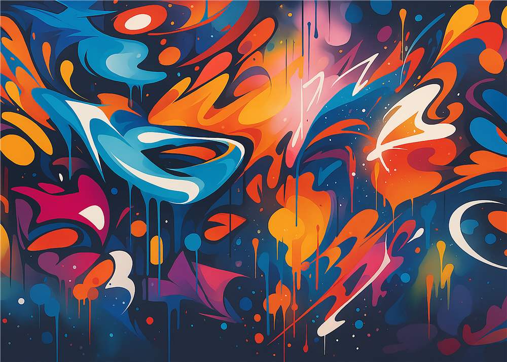 Funky Abstrakt Kunst: Farverig Energi plakat