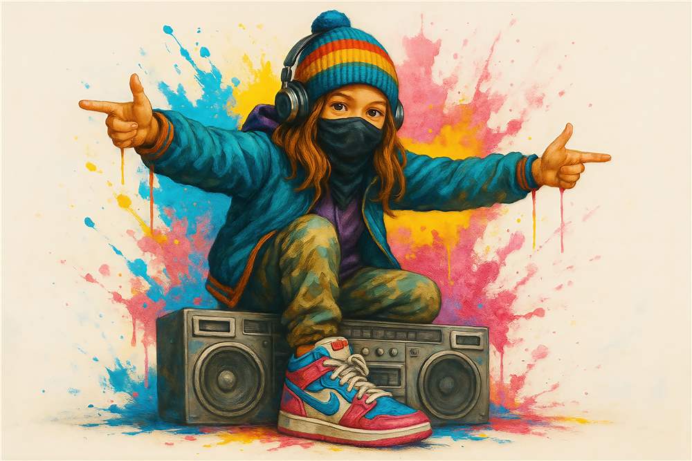 Farverig Hip-Hop Energisk Ungdom plakat