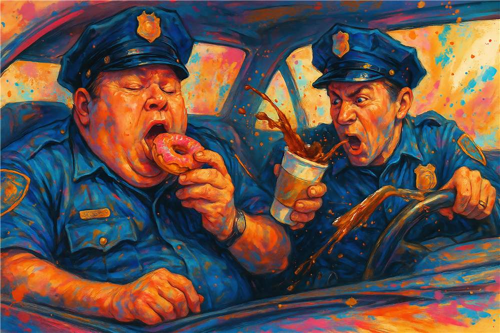 Sjov Politikonflikt i Bilen plakat