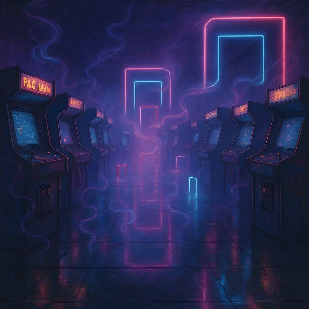 Neon Arkade Magi i Retro Stil plakat