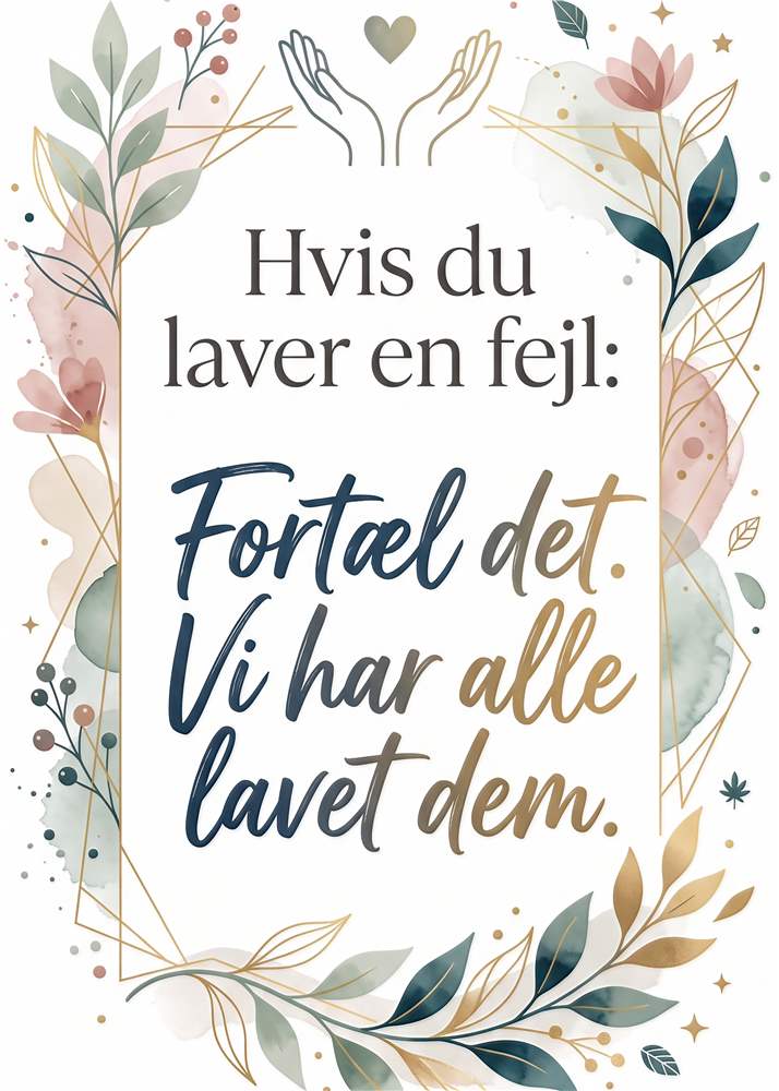 Fejl Er Menneskelige: Del Dine Oplevelser plakat