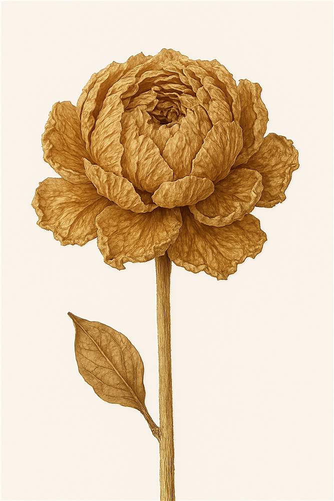 Lysende Blomst i Varme Nuancer plakat