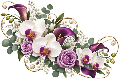 Elegant blomsterdekoration med orkidéer
