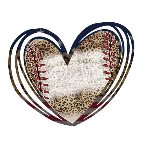 Leopardmønstret baseballhjerte