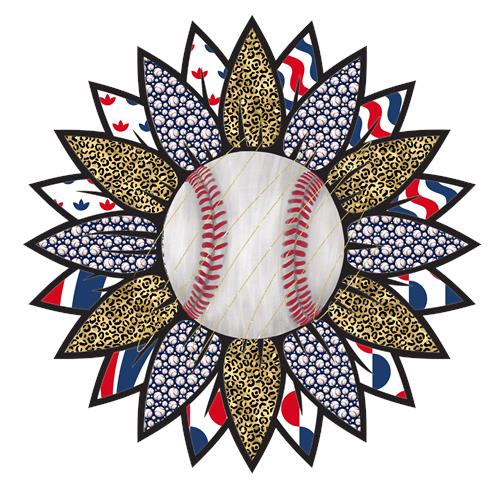 Baseball med mønstrede blomsterblade