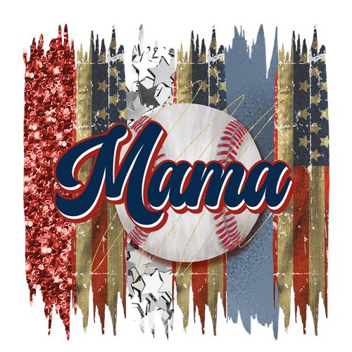 Mama baseballmotiv i amerikansk stil