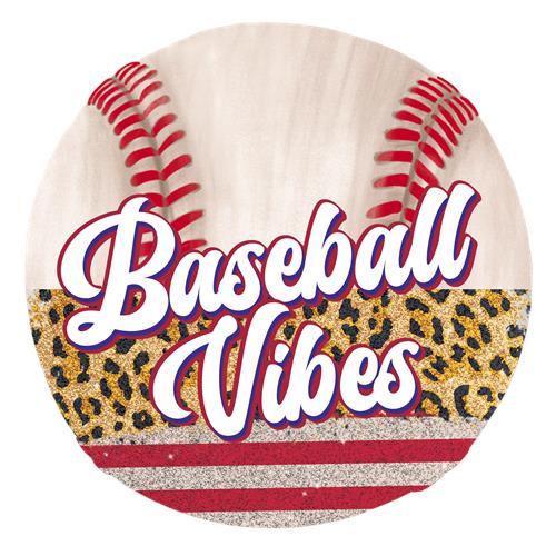 Baseball Vibes med leopardmønster