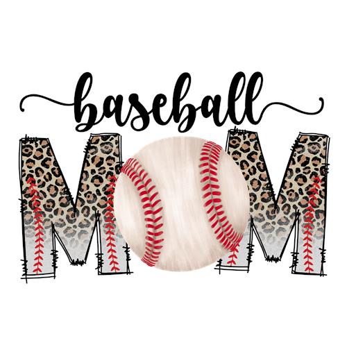 MOM med leopardmønster og baseball