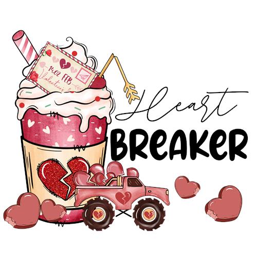 Romantisk cupcake med hjerter og lyserød pickup