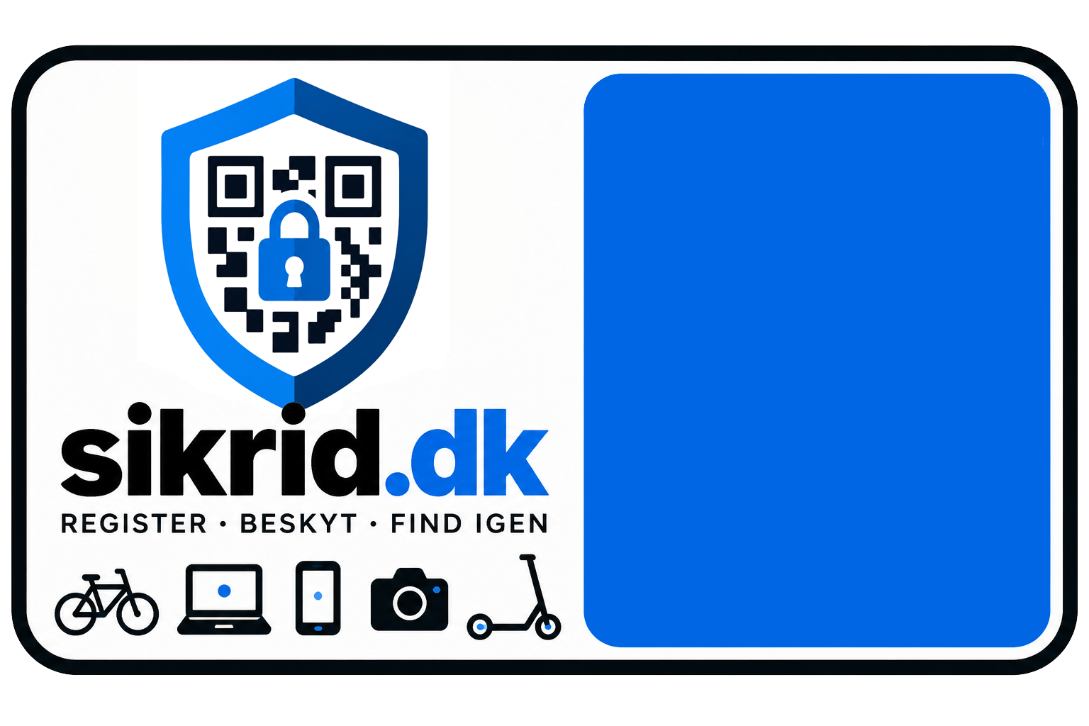 SikrID QR-ejendomsmærke