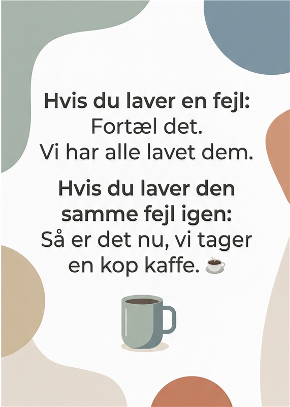 Fejl er kun på vejen til succes - Denne inspirerende plakat minder os om, at fejl er en del af rejsen. Del dine oplevelser, og tag en pause med en kop kaffe, når tingene bliver svære. Perfekt til ethvert rum, hvor du søger motivation og refleksion.