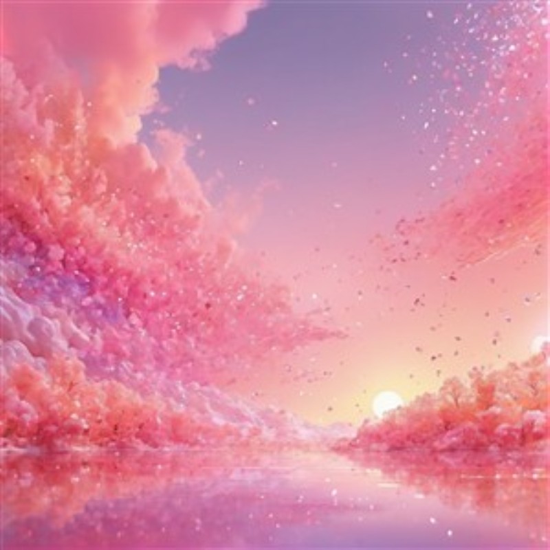 Surrealistisk Solnedgang i Pink - Oplev magien i en drømmende solnedgang med fantastiske lyserøde skyer. Dette kunstværk tilføjer en betagende atmosfære til dit rum, perfekt til at skabe en beroligende og inspirerende stemning.