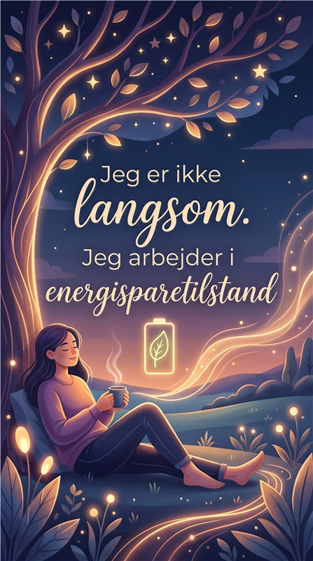 Energisparetilstand: Tag det roligt og nyd livet - Dette plakat inspirerer til at finde ro og energisparetilstand i en travl hverdag. Med en smuk illustration, der fanger naturens skønhed, minder den os om vigtigheden af at tage pauser og nyde øjeblikket. Perfekt til ethvert rum, hvor man søger fred og inspiration.