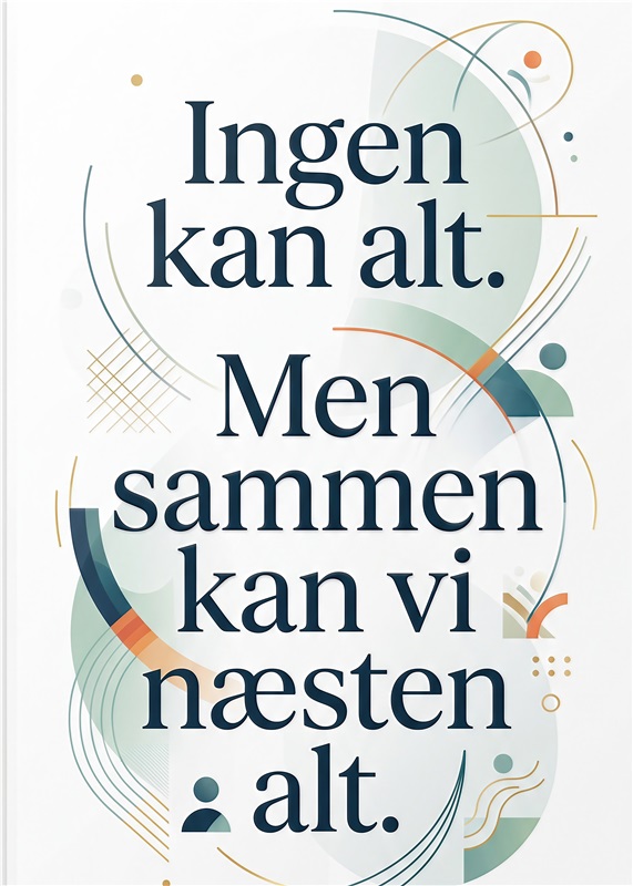 Sammen Er Vi Stærkere – Inspirational Plakat - Bring et positivt budskab ind i dit hjem med denne stilfulde plakat. Den inspirerende sætning minder os om, at samarbejde skaber storhed. Perfekt til stuen eller kontoret for at fremme teamwork og samhørighed.