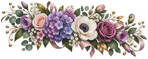 Farverig blomsterdekoration med roser